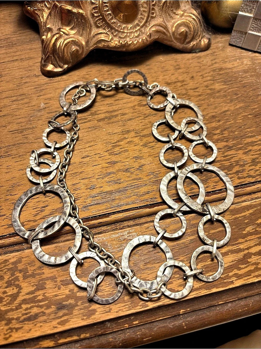 Silver-Tone Link Sweater Necklace